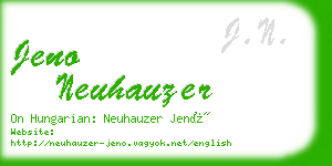 jeno neuhauzer business card